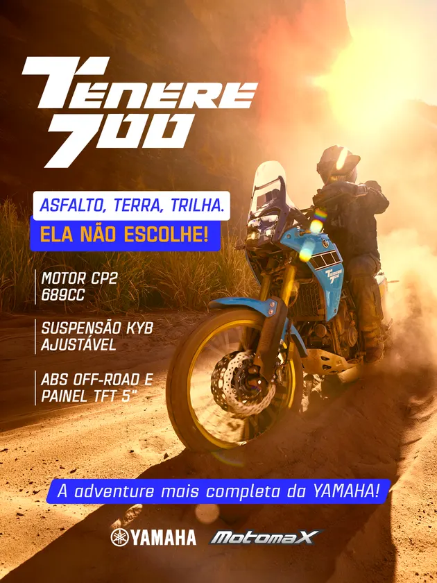 Story da Yamaha MotomaX com a Ténéré 700 na trilha
