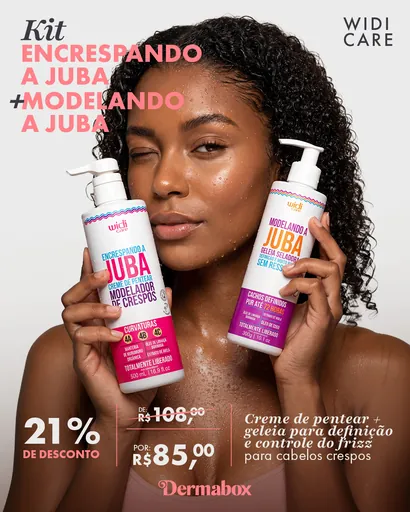Post da Dermabox com o kit Widi Care para cabelos crespos