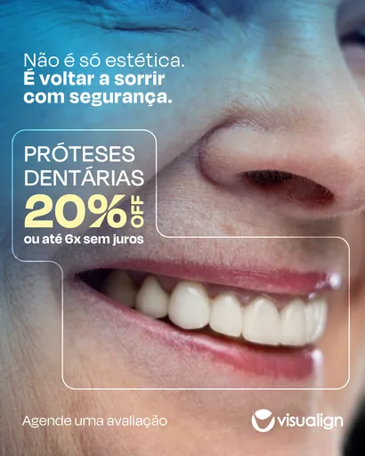 Post da Visualign sobre próteses dentárias
